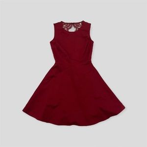 LULU’S WINE RED FLOWY MINI DRESS XS